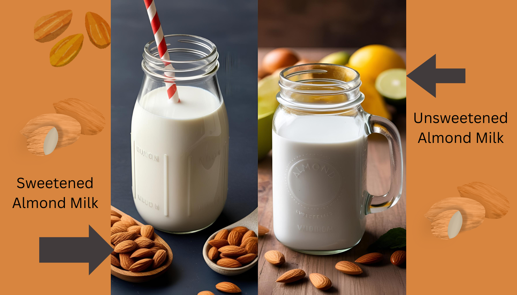 Unsweetened Almond Milk vs Sweetened Almond Milk – Which is More Healthier and Why?